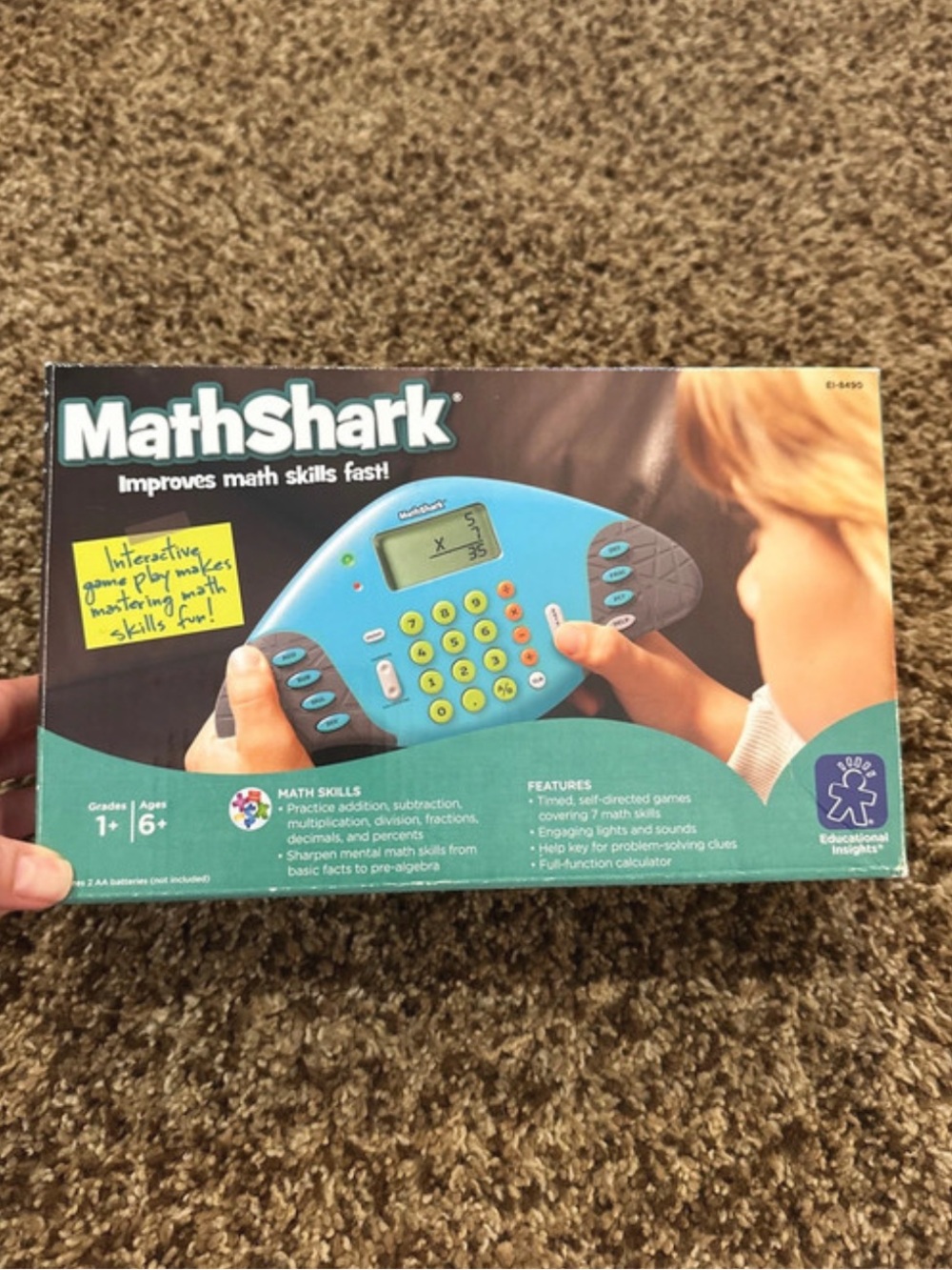 MathShark Kids Learning Toy - Blue Math Practice Game
